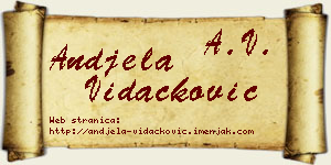Anđela Vidačković vizit kartica